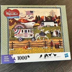 🧩Vintage Charles Wysocki Americana-“So Proudly We Hail”-Hasbro 1000 piece